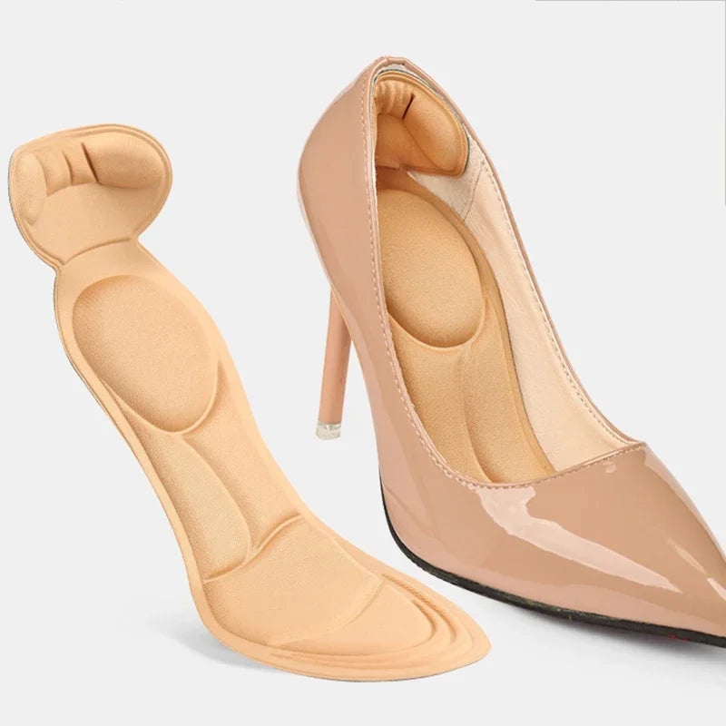 7D Soft Memory Foam Insole Pad Inserts Heel Post Back Breathable Anti-Slip for Women High Heel Shoe Shoe Arch Support Insoles
