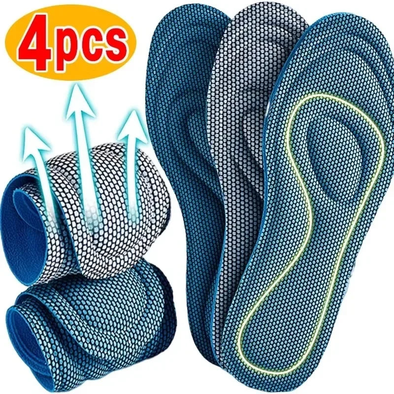 2/4Pcs Memory Foam Orthopedic Insoles Shoes Men Women Nano Antibacterial Deodorization Insole Sweat Absorption Running Cushion