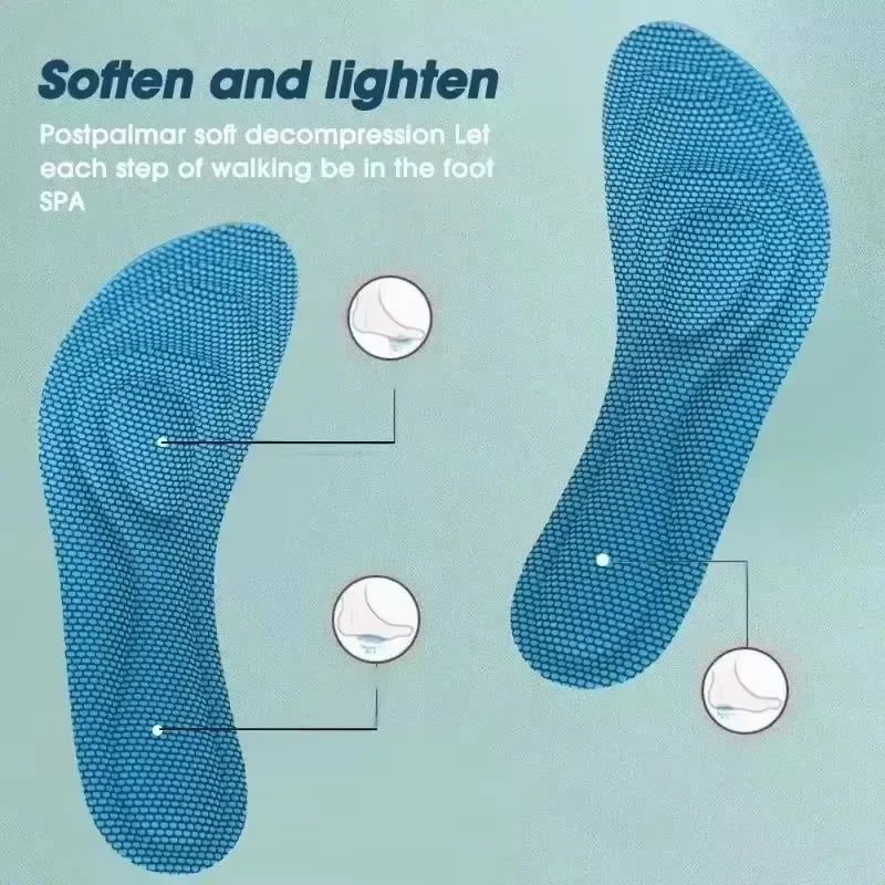 2/4Pcs Memory Foam Orthopedic Insoles Shoes Men Women Nano Antibacterial Deodorization Insole Sweat Absorption Running Cushion