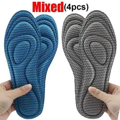 2/4Pcs Memory Foam Orthopedic Insoles Shoes Men Women Nano Antibacterial Deodorization Insole Sweat Absorption Running Cushion