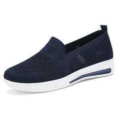 Women'S Spring Summe Casual Shoes Lightweight Breathable Knit Mesh Sneakers Woman Soft Sole Comfortable Slip on Walking Shoes