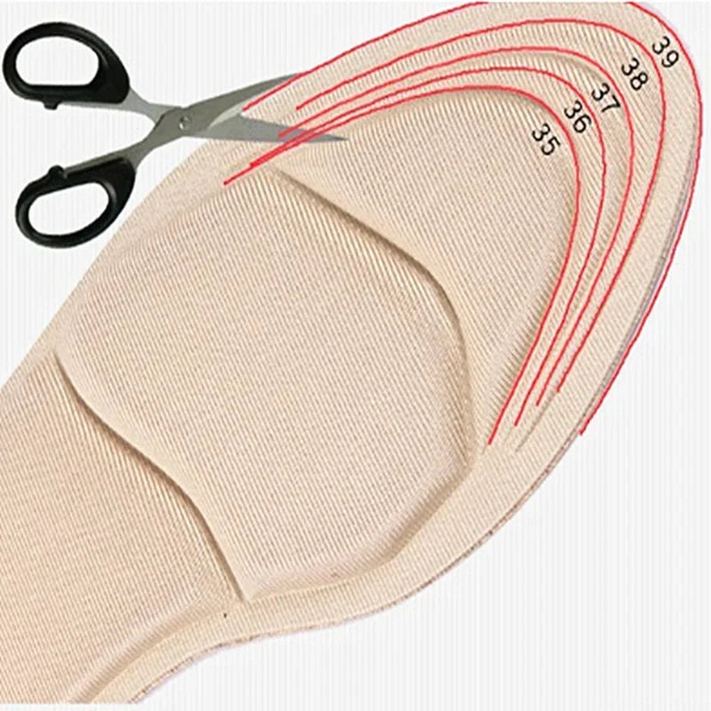 7D Soft Memory Foam Insole Pad Inserts Heel Post Back Breathable Anti-Slip for Women High Heel Shoe Shoe Arch Support Insoles