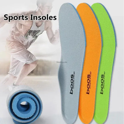 Sports Shock-Absorbing Insoles Soft Breathable Deodorant Cushion Shoe Inserts Running Anti-Slip Template for Men Women Insole