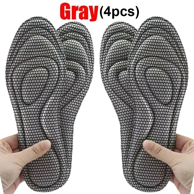 2/4Pcs Memory Foam Orthopedic Insoles Shoes Men Women Nano Antibacterial Deodorization Insole Sweat Absorption Running Cushion